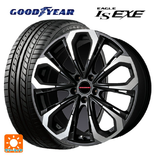 215/45R17 91W XL グッドイヤー イーグル LS EXE # ビックウェイ レイシーン プラバ 5X MBK/P 17-7J 国産車用 サマータイヤホイール4本セット