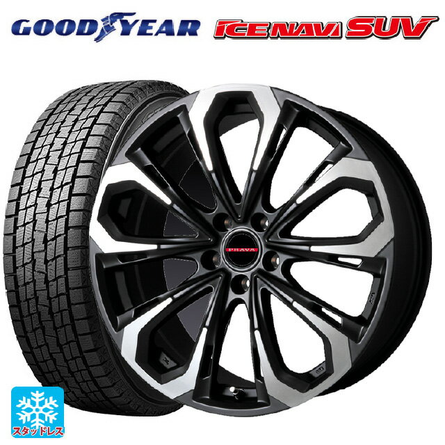 【最大3万円OFFクーポン 5/16 1:59迄】ミツビシ デリカD:5(3DA系)用 225/55R18 98Q グッドイヤー アイスナビ SUV レイシーン プラバ 5X MBK/P 新品スタッドレスタイヤホイール 4本セット