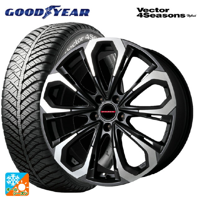 スバル レヴォーグ(VN系)用 215/50R17 95H XL グッドイヤー ベクターフォーシーズンズ ハイブリッド レイシーン プラバ 5X MBK/P 新品オールシーズンタイヤホイール 4本セット