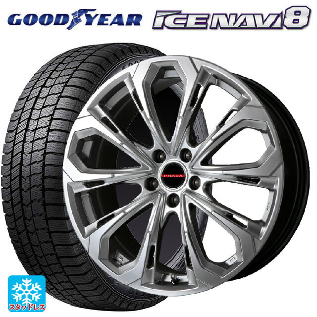 スバル レヴォーグ(VN系)用 225/45R18 95Q XL グッドイヤー アイスナビ8 レイシーン プラバ 5X CHS 新品スタッドレスタイヤホイール 4本セット