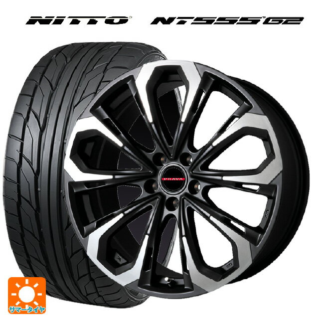 スバル レヴォーグ(VN系)用 225/40R19 93Y XL ニットー NT555 G2 レイシーン プラバ 5X MBK/P 新品サマータイヤホイール 4本セット