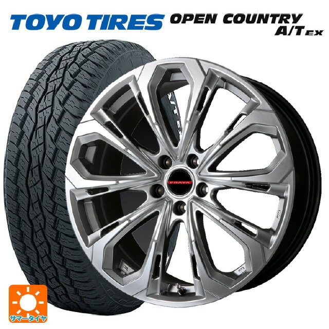 【5/20限定 最大3万円OFFクーポン】235/60R18 103H トーヨー オープンカントリー A/T EX ホワイトレター ＃ ビックウェイ レイシーン プラバ 5X CHS 18-7J 国産車用 サマータイヤホイール4本セット