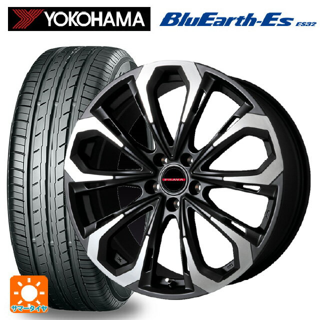 スバル レヴォーグ(VN系)用 245/40R18 93W ヨコハマ ブルーアースEs ES32 レイシーン プラバ 5X MBK/P 新品サマータイヤホイール 4本セット