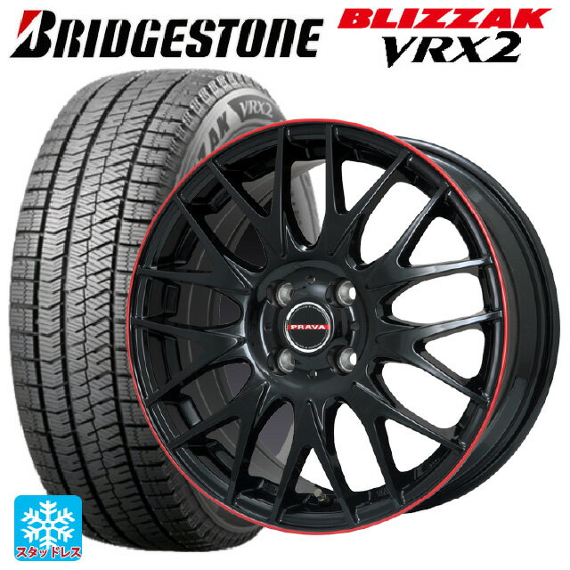 205/65R15 94Q ブリヂストン ブリザック VRX2 正規品 ビックウェイ レイシーン プラバ 9M Jr2 GBK/RDリム 15-6J 国産車用 スタッドレスタイヤホイール4本セット