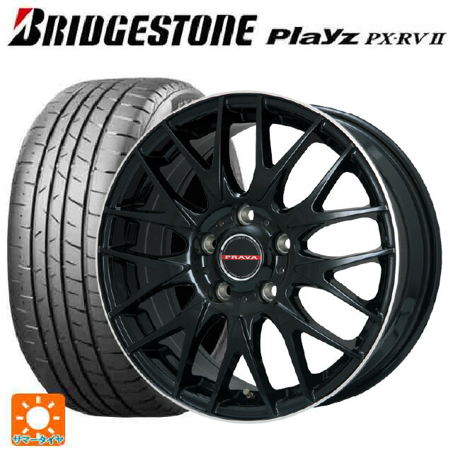 【6/20限定 全品P5倍＆クーポン】205/60R16 92H ブリヂストン プレイズ PX-RV2 正規品 ビックウェイ レイシーン プラバ 9M Jr2 GBK/リムP 16-6.5J 国産車用 サマータイヤホイール4本セット