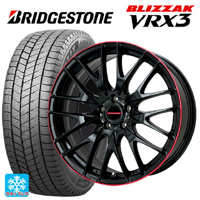 【抽選で最大100％ポイントバック】ミツオカ バディ()用 2024年製 225/60R18 100Q ブリヂストン ブリザック VRX3 正規品 # ビックウェイ レイシーン プラバ 9M GBK/RDリム 新品スタッドレスタイヤホイール 4本セット