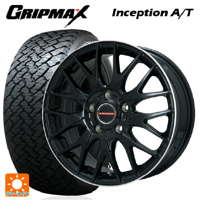【6/22 20時〜 全品P5倍＆クーポン】215/65R16 98T グリップマックス インセプション A/T ホワイトレター ビックウェイ レイシーン プラバ 9M Jr2 GBK/リムP 16-6.5J 国産車用 サマータイヤホイール4本セット