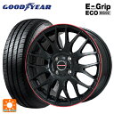【10/27 10:59迄 全品P5倍&クーポン】205/55R16 91V グッドイヤー エフィシェントグリップ エコ EG02 ビックウェイ レイシーン プラバ 9M Jr2 GBK/RDリム 16-6.5J 国産車用 サマータイヤホイール4本セット