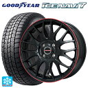 【10/17 23:59迄 最大3万円OFFクーポン】195/65R15 91Q グッドイヤー アイスナビ7(数量限定) # ビックウェイ レイシーン プラバ 9M Jr2 GBK/RDリム 15-6J 国産車用 スタッドレスタイヤホイール4本セット
