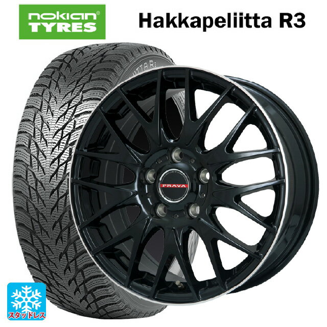 【6/15〜16限定 全品P5倍＆クーポン】2022年製 185/60R15 88R XL ノキアン ハッカペリッタ R3(数量限定) ビックウェイ レイシーン プラバ 9M Jr2 GBK/リムP 15-6J 国産車用 スタッドレスタイヤホイール4本セット