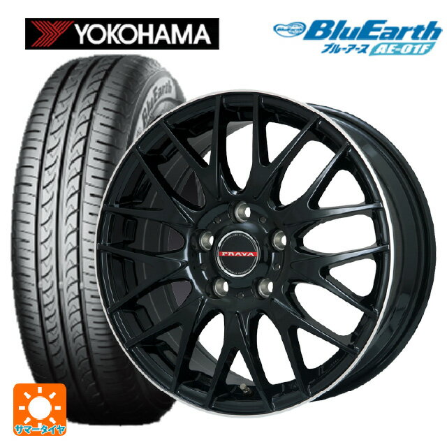 【6/22 20時〜 全品P5倍＆クーポン】205/60R16 92H ヨコハマ ブルーアース AE01F ビックウェイ レイシーン プラバ 9M Jr2 GBK/リムP 16-6.5J 国産車用 サマータイヤホイール4本セット