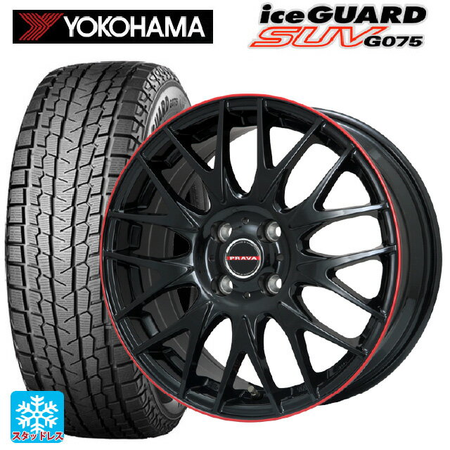 【6/22 20時〜 全品P5倍＆クーポン】2024年製 235/70R16 106Q ヨコハマ アイスガードSUV G075 ビックウェイ レイシーン プラバ 9M Jr2 GBK/RDリム 16-6.5J 国産車用 スタッドレスタイヤホイール4本セット