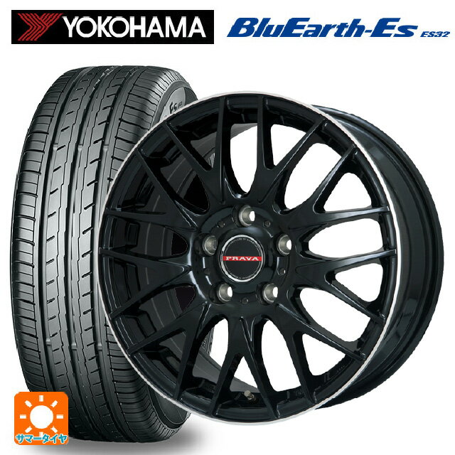 195/65R15 91S ヨコハマ ブルーアースEs ES32 ビックウェイ レイシーン プラバ 9M Jr2 GBK/リムP 15-6J 国産車用 サマータイヤホイール4本セット