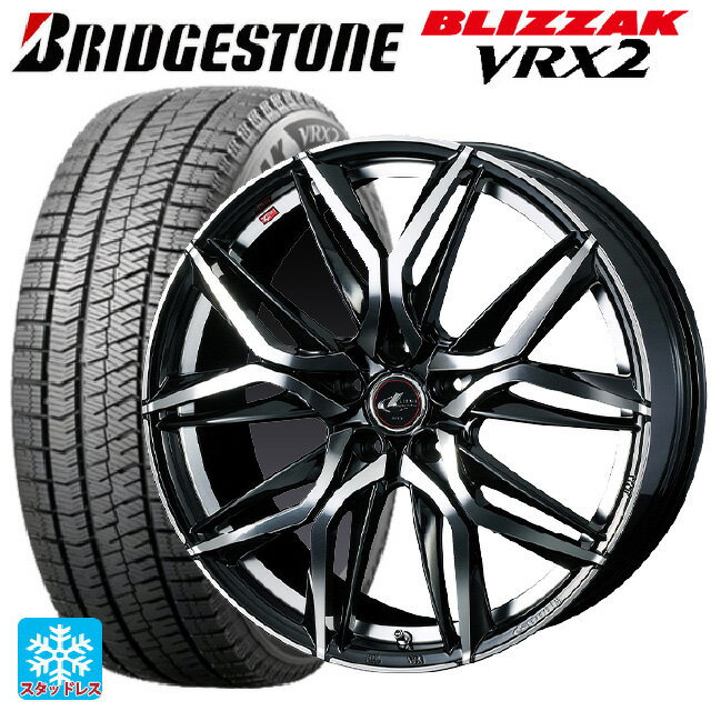 【6/22 20時〜 全品P5倍＆クーポン】215/60R16 95Q ブリヂストン ブリザック VRX2 正規品 ウェッズ レオニス LM PBMC 16-6.5J 国産車用 スタッドレスタイヤホイール4本セット