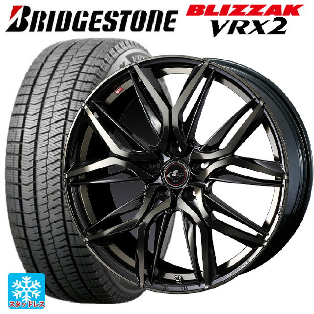 【6/22 20時〜 全品P5倍＆クーポン】225/45R18 91Q ブリヂストン ブリザック VRX2 正規品 ウェッズ レオニス LM PBMC/TI 18-7J 国産車用 スタッドレスタイヤホイール4本セット