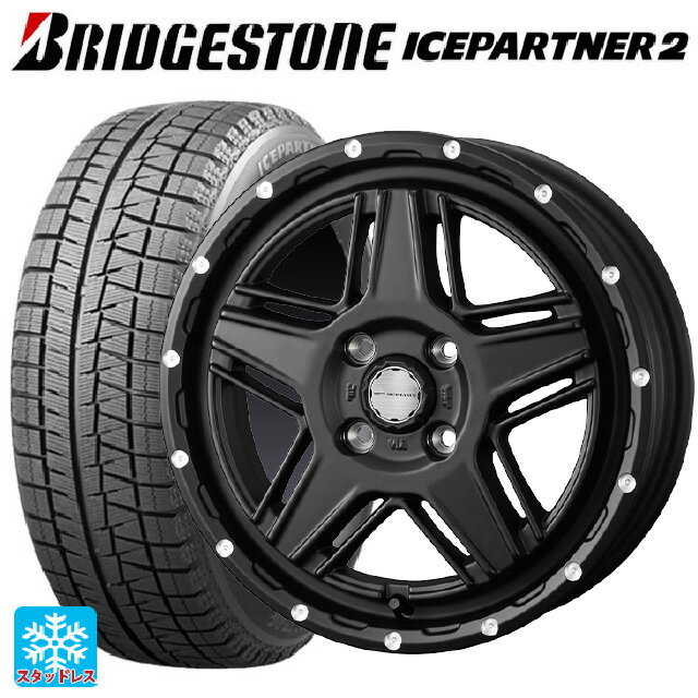 165/55R15 75Q ブリヂストン アイスパートナー2 正規品 ウェッズ マッドヴァンス07 FULL MAT BLACK 15-4.5J 国産車用 スタッドレスタイヤホイール4本セット