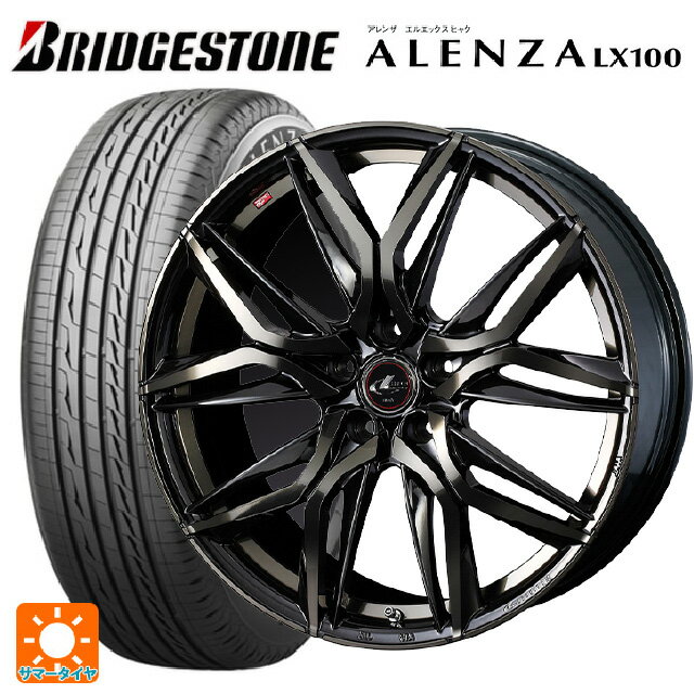 【6/22 20時〜 全品P5倍＆クーポン】スバル フォレスター(SL系)用 225/55R18 98V ブリヂストン アレンザLX100 正規品 ウェッズ レオニス LM PBMC/TI 新品サマータイヤホイール 4本セット