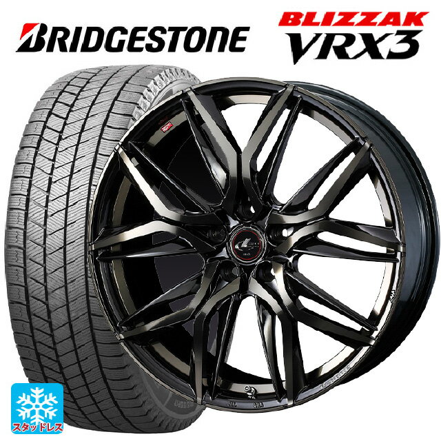 225/40R18 88Q ブリヂストン ブリザック VRX3 # 正規品 ウェッズ レオニス LM PBMC/TI 18-7J 国産車用 スタッドレスタイヤホイール4本セット