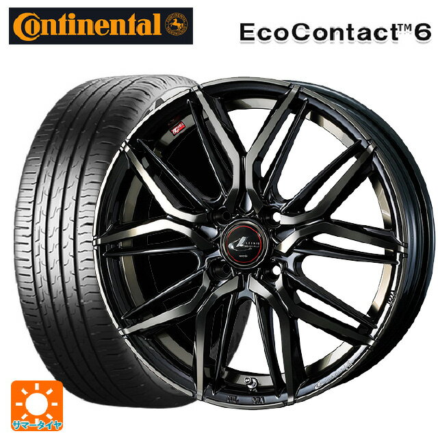 【6/22 20時〜 全品P5倍＆クーポン】185/55R16 87H XL コンチネンタル エココンタクト 6 正規品 ウェッズ レオニス LM PBMC/TI 16-6J 国産車用 サマータイヤホイール4本セット