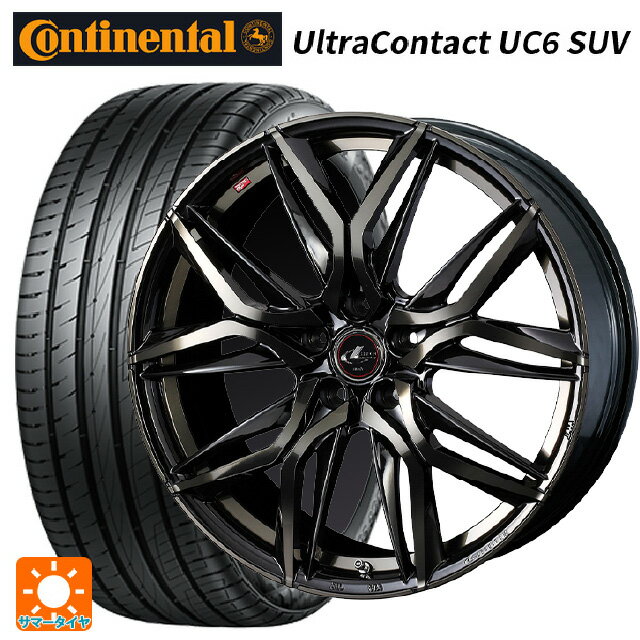 【6/22 20時〜 全品P5倍＆クーポン】225/55R18 98H コンチネンタル ウルトラコンタクト UC6 SUV 正規品 ウェッズ レオニス LM PBMC/TI 18-7J 国産車用 サマータイヤホイール4本セット