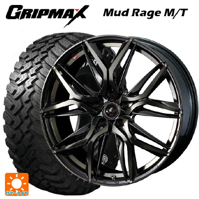 235/70R16 106Q グリップマックス マッドレイジ M/T ホワイトレター ウェッズ レオニス LM PBMC/TI 16-6.5J 国産車用 サマータイヤホイール4本セット