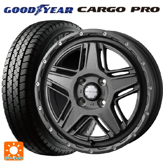 145/80R12 80/78N グッドイヤー カーゴプロ ウェッズ マッドヴァンス07 FLINT GRAY 12-4J 国産車用 サマータイヤホイール4本セット