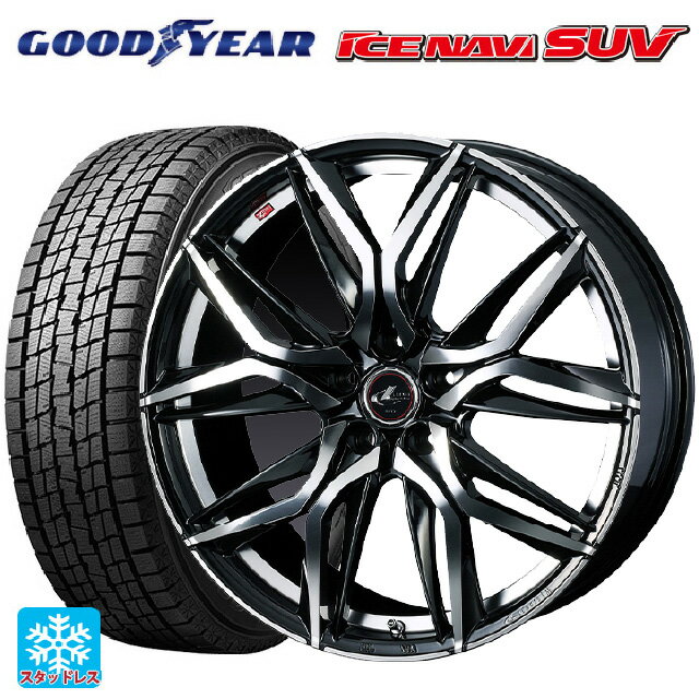 【6/11 1:59迄 全品ポイント5倍】215/60R17 96Q グッドイヤー アイスナビ SUV ウェッズ レオニス LM PBMC 17-7J 国産車用 スタッドレスタイヤホイール4本セット