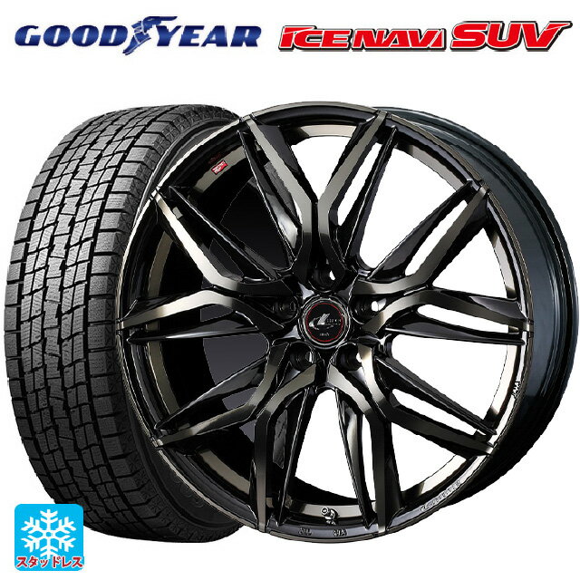 【6/15〜16限定 全品P5倍＆クーポン】235/70R16 106Q グッドイヤー アイスナビ SUV ウェッズ レオニス LM PBMC/TI 16-6.5J 国産車用 スタッドレスタイヤホイール4本セット