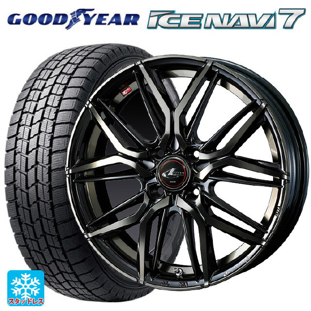 【5/20限定 最大3万円OFFクーポン】185/65R15 88Q グッドイヤー アイスナビ7(限定) # ウェッズ レオニス LM PBMC/TI 15-5.5J 国産車用 スタッドレスタイヤホイール4本セット