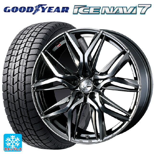 【最大3万円OFFクーポン 5/16 1:59迄】225/45R18 91Q グッドイヤー アイスナビ7(限定) # ウェッズ レオニス LM BMCMC 18-7J 国産車用 スタッドレスタイヤホイール4本セット