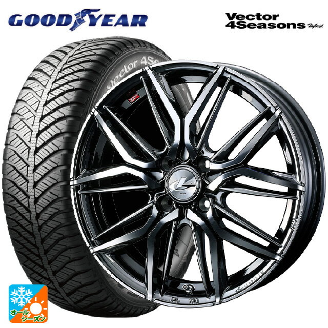 【6/22 20時〜 全品P5倍＆クーポン】185/55R16 83H グッドイヤー ベクターフォーシーズンズ ハイブリッド ウェッズ レオニス LM BMCMC 16-6J 国産車用 オールシーズンタイヤホイール4本セット