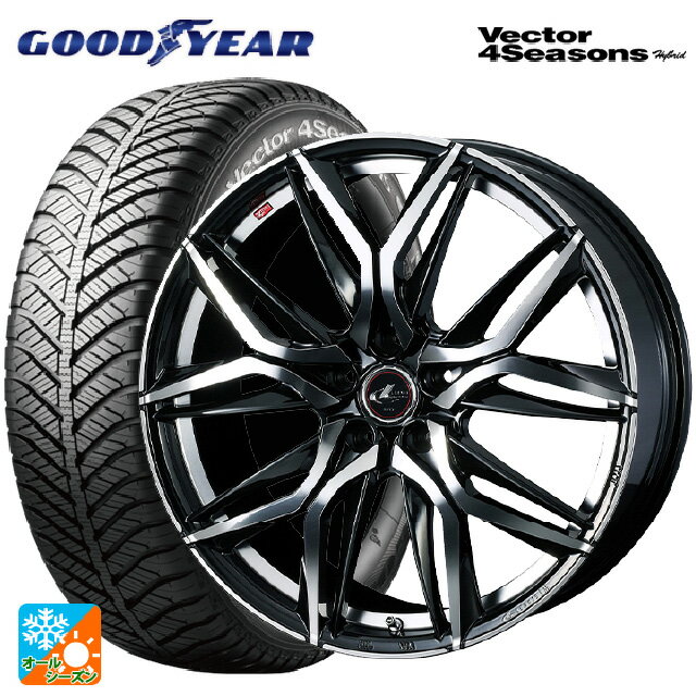 スバル レヴォーグ(VN系)用 225/45R18 91H グッドイヤー ベクターフォーシーズンズ ハイブリッド レオニス LM PBMC 新品オールシーズンタイヤホイール 4本セット