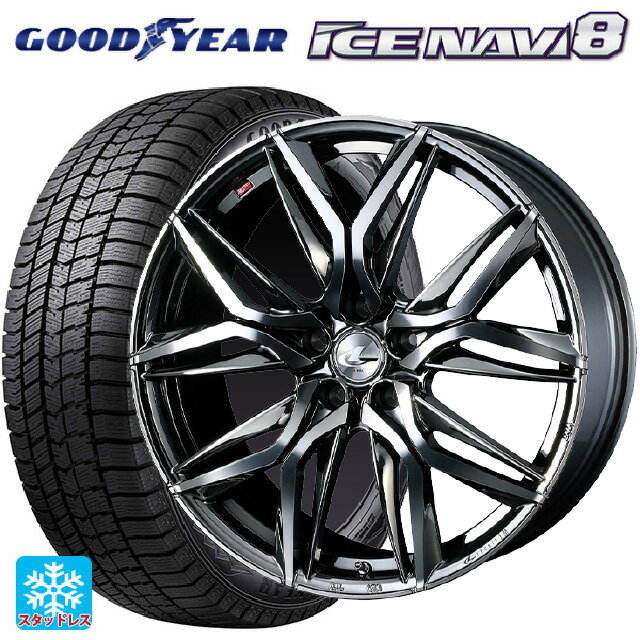 【6/22 20時〜 全品P5倍＆クーポン】205/45R17 88Q XL グッドイヤー アイスナビ8 ウェッズ レオニス LM BMCMC 17-7J 国産車用 スタッドレスタイヤホイール4本セット