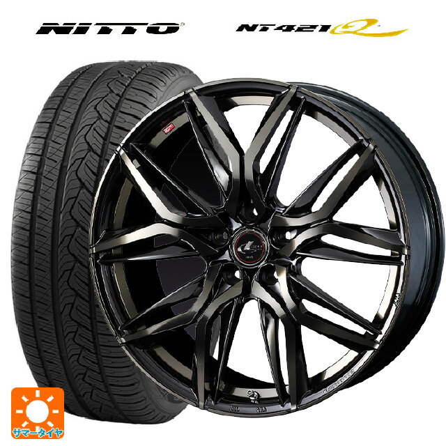 【10/14 20時〜最大3万円OFFクーポン】255/45R20 105W XL ニットー NT421Q ウェッズ レオニス LM PBMC/TI 20-8.5J 国産車用 サマータイヤホイール4本セット