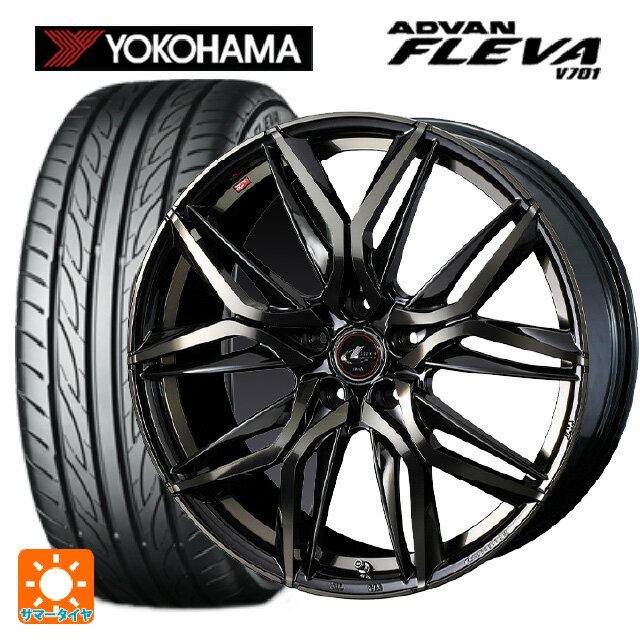205/50R17 93W XL ヨコハマ アドバン フレバ V701 正規品 ウェッズ レオニス LM PBMC/TI 17-7J 国産車用 サマータイヤホイール4本セット