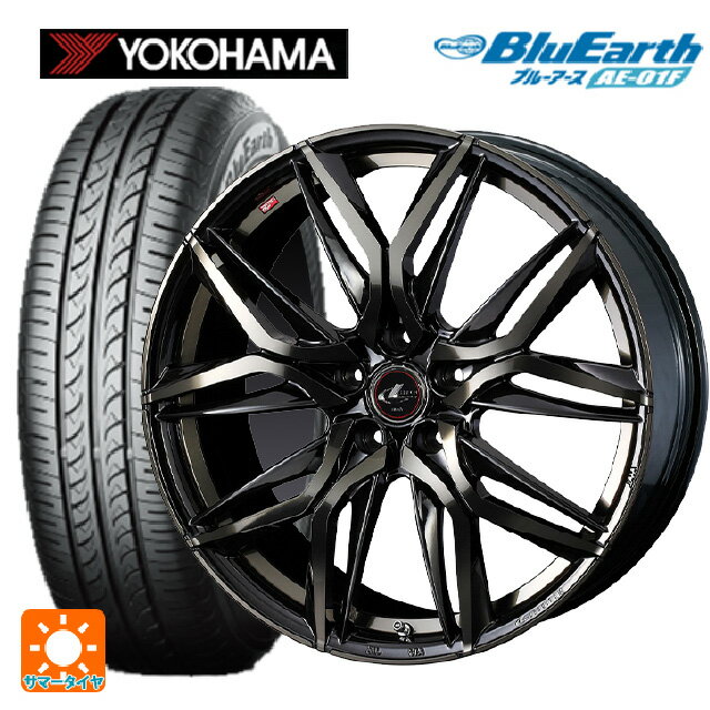 【6/22 20時〜 全品P5倍＆クーポン】205/55R16 91V ヨコハマ ブルーアース AE01F ウェッズ レオニス LM PBMC/TI 16-6.5J 国産車用 サマータイヤホイール4本セット