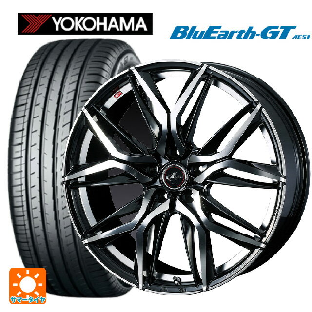 195/65R15 91H ヨコハマ ブルーアースGT AE51 ウェッズ レオニス LM PBMC 15-6J 国産車用 サマータイヤホイール4本セット