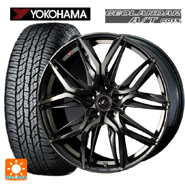 【6/11 1:59迄 全品ポイント5倍】215/60R16 95H ヨコハマ ジオランダー A/T G015 ブラックレター 正規品 ウェッズ レオニス LM PBMC/TI 16-6.5J 国産車用 サマータイヤホイール4本セット