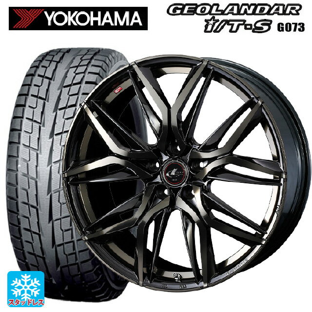 【6/11 1:59迄 全品ポイント5倍】215/65R16 98Q ヨコハマ ジオランダー ITS G073 正規品 ウェッズ レオニス LM PBMC/TI 16-6.5J 国産車用 スタッドレスタイヤホイール4本セット