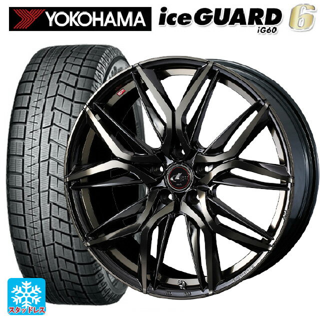 【5/9 20時〜 最大3万円OFFクーポン】195/60R16 89Q ヨコハマ アイスガード6(IG60) # ウェッズ レオニス LM PBMC/TI 16-6.5J 国産車用 スタッドレスタイヤホイール4本セット