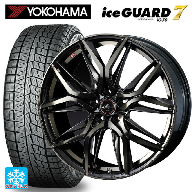 【最大3万円OFFクーポン 5/16 1:59迄】225/55R19 103Q XL ヨコハマ アイスガード7(IG70) ウェッズ レオニス LM PBMC/TI 19-8J 国産車用 スタッドレスタイヤホイール4本セット