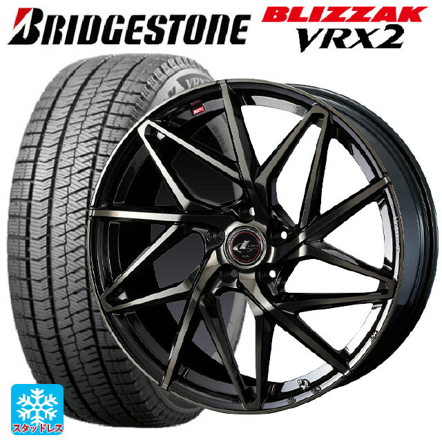 【6/15〜16限定 全品P5倍＆クーポン】2024年製 205/55R16 91Q ブリヂストン ブリザック VRX2 正規品 ウェッズ レオニス IT PBMC/TI 16-6.5J 国産車用 スタッドレスタイヤホイール4本セット
