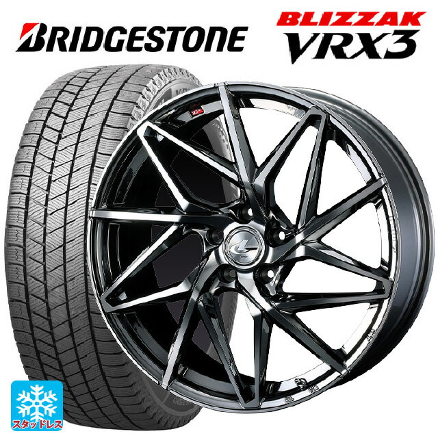 【最大3万円OFFクーポン 5/16 1:59迄】215/45R17 87Q ブリヂストン ブリザック VRX3 # 正規品 ウェッズ レオニス IT BMCMC 17-7J 国産車用 スタッドレスタイヤホイール4本セット