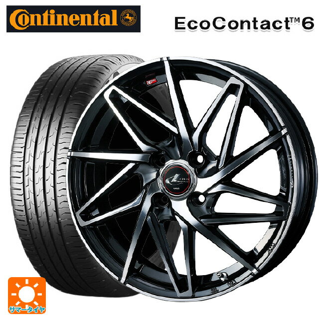 【6/22 20時〜 全品P5倍＆クーポン】155/65R14 75T コンチネンタル エココンタクト 6 正規品 ウェッズ レオニス IT PBMC 14-4.5J 国産車用 サマータイヤホイール4本セット