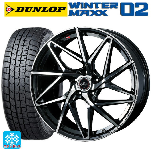 【6/20限定 全品P5倍＆クーポン】215/65R16 98Q ダンロップ ウィンターマックス 02(WM02) ウェッズ レオニス IT PBMC 16-6.5J 国産車用 スタッドレスタイヤホイール4本セット