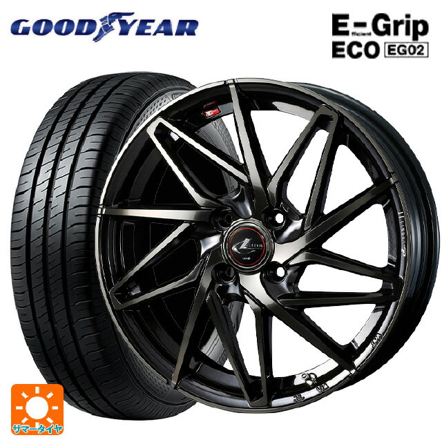 【5/9 20時〜 最大3万円OFFクーポン】185/65R15 88H グッドイヤー エフィシェントグリップ エコ EG02 # ウェッズ レオニス IT PBMC/TI 15-5.5J 国産車用 サマータイヤホイール4本セット