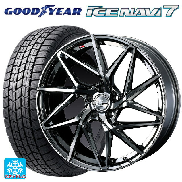 【最大3万円OFFクーポン 5/16 1:59迄】215/50R17 91Q グッドイヤー アイスナビ7(限定) # ウェッズ レオニス IT BMCMC 17-7J 国産車用 スタッドレスタイヤホイール4本セット