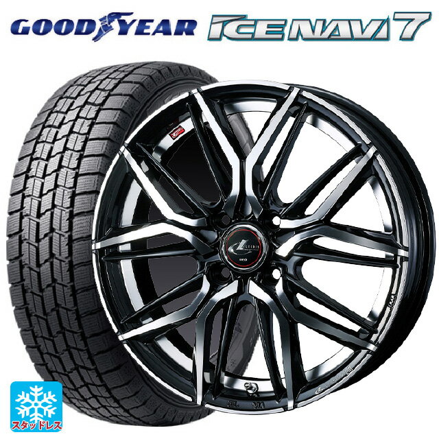 【5/20限定 最大3万円OFFクーポン】165/65R15 81Q グッドイヤー アイスナビ7 ウェッズ レオニス LM PBMC 15-5.5J 国産車用 スタッドレスタイヤホイール4本セット