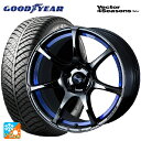 トヨタ ヴォクシー(90系)用 215/45R18 89H グッドイヤー ベクターフォーシーズンズ ハイブリッド ウェッズ ウェッズスポーツ SA75R BLC...