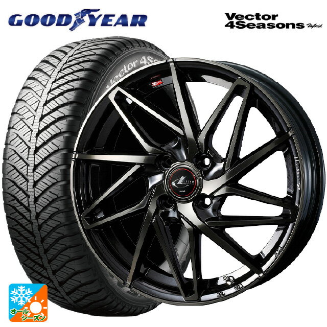 【6/22 20時〜 全品P5倍＆クーポン】165/65R14 79H グッドイヤー ベクターフォーシーズンズ ハイブリッド ウェッズ レオニス IT PBMC/TI 14-5.5J 国産車用 オールシーズンタイヤホイール4本セット